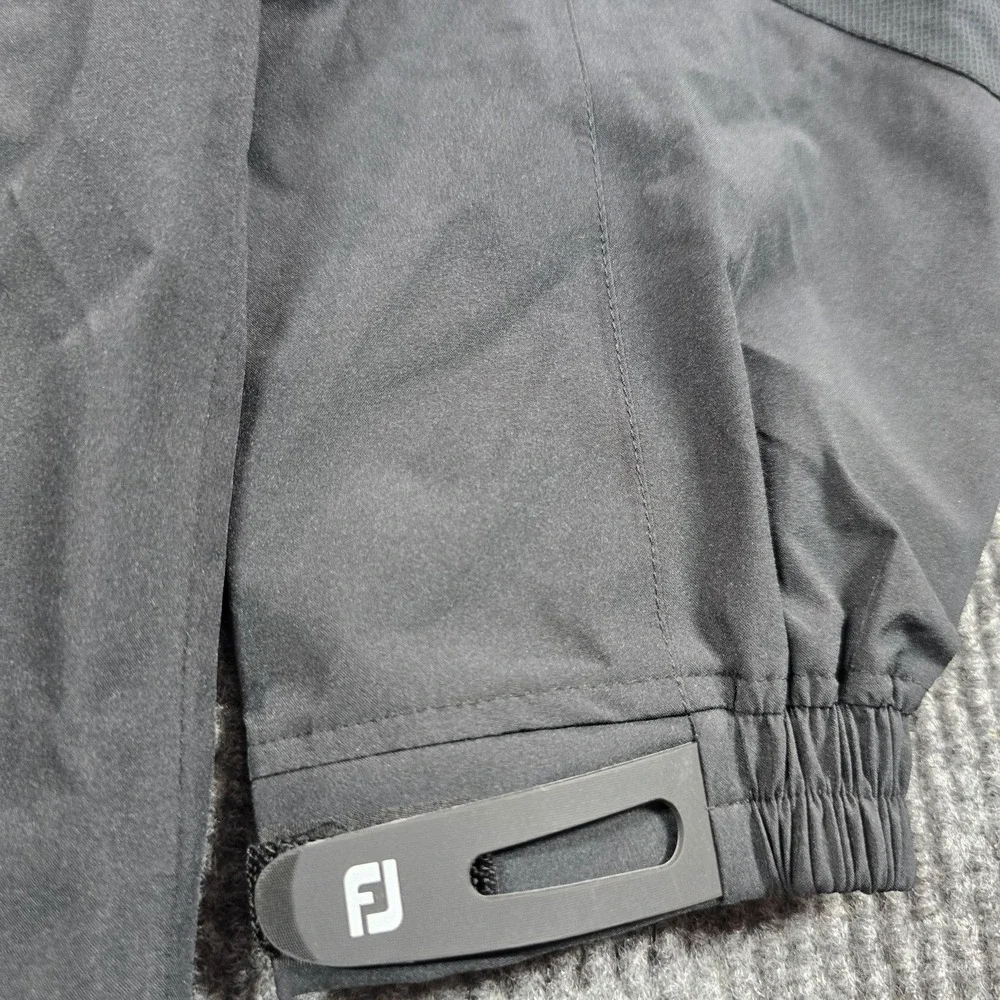 FootJoy DryJoys HydroLite Rain Jacket Mens 2XL Black Waterproof Windproof Golf